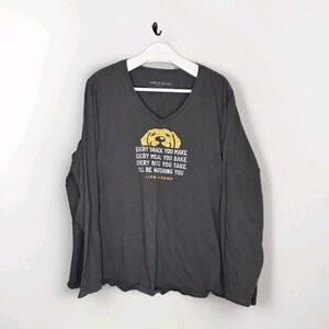 Life Is Godd I'll Be Watching You Long Sleeve Crusher Tee XXXL 3xl Gray Dog